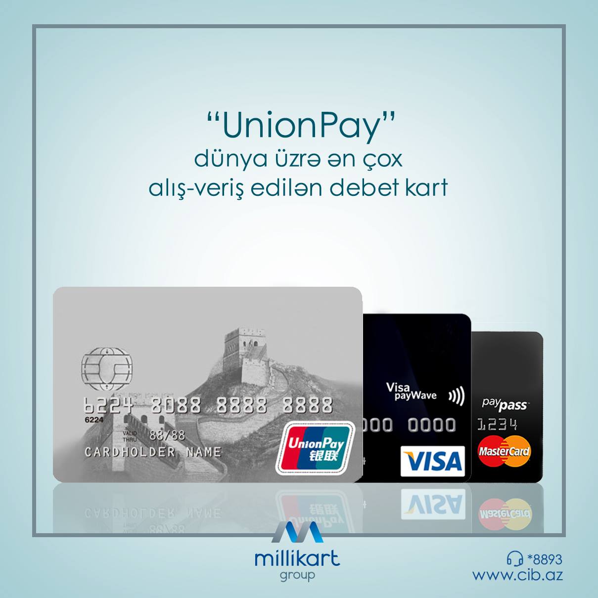 MILLIKART GROUP FOR THE FIRST TIME IN AZERBAIJAN BEGINS ACCEPTING PAYMENT CARDS OF UNIONPAY INTERNATIONAL
